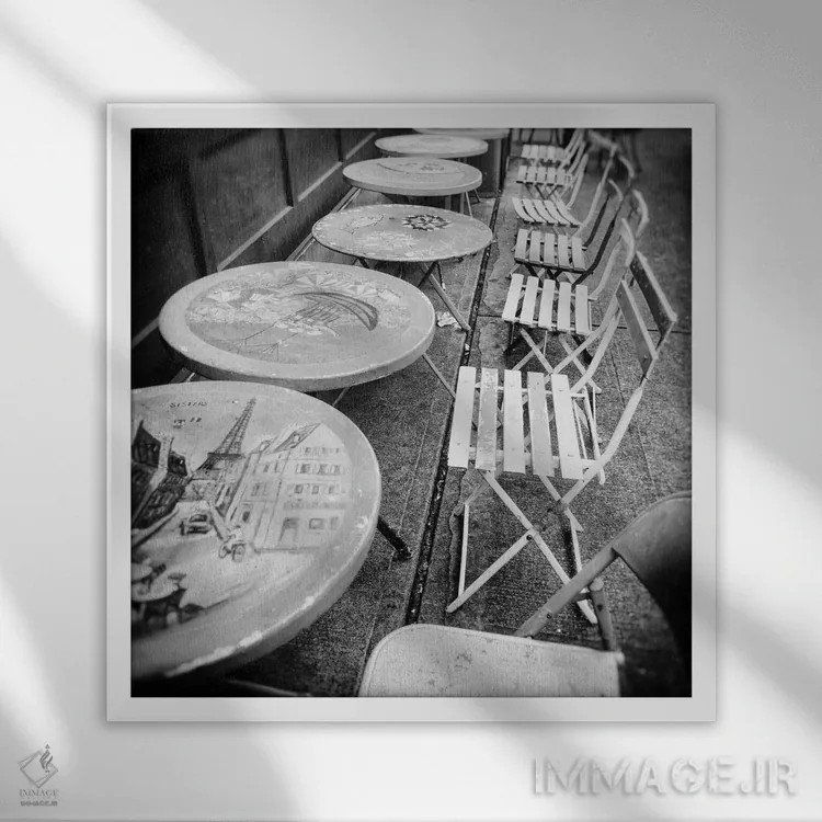 تابلو دکوراتیو بیسترو اثر عکاسی ام اسکات - نمای قابدار سفید