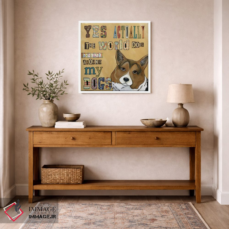 تابلو دکوراتیو دور و بر سگم اثر جیمی موراث - D4W