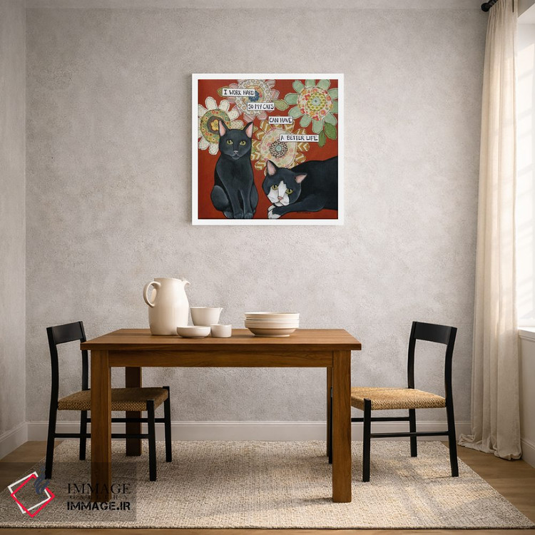 تابلو دکوراتیو گربه سخت کوش اثر جیمی موراث - D2W