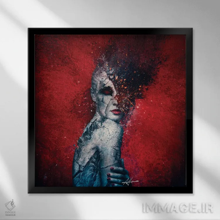 تابلو دکوراتیو بی تفاوتی اثر ماریو سانچز نوادو - نمای قابدار مشکی
