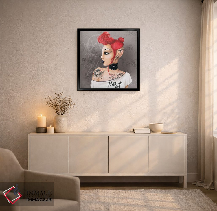 تابلو دکوراتیو زمینه پانک اثر میستگری - D6B