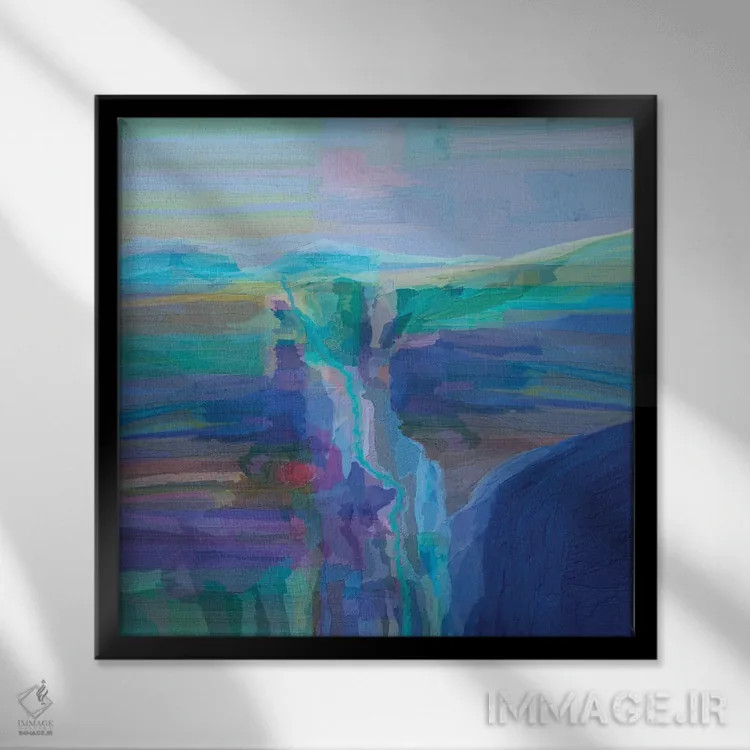 تابلو انتزاعی عظمت I اثر مایکل تین هارا - نمای قابدار مشکی