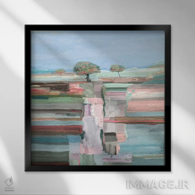 تابلو انتزاعی رویاپردازی بزرگ II اثر مایکل تین هارا - نمای قابدار مشکی