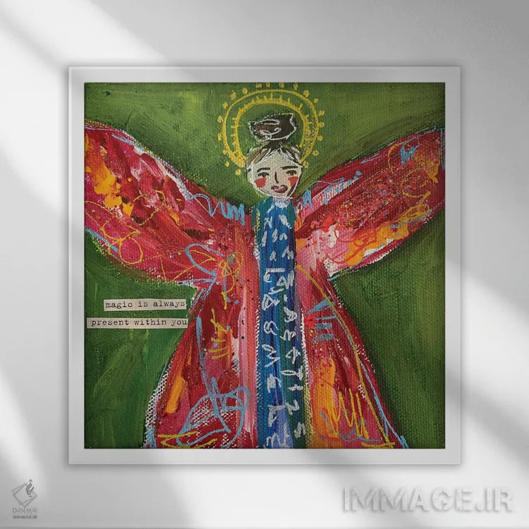 تابلو دکوراتیو جادو اثر ملانی سان شاین آندروود - نمای قابدار سفید