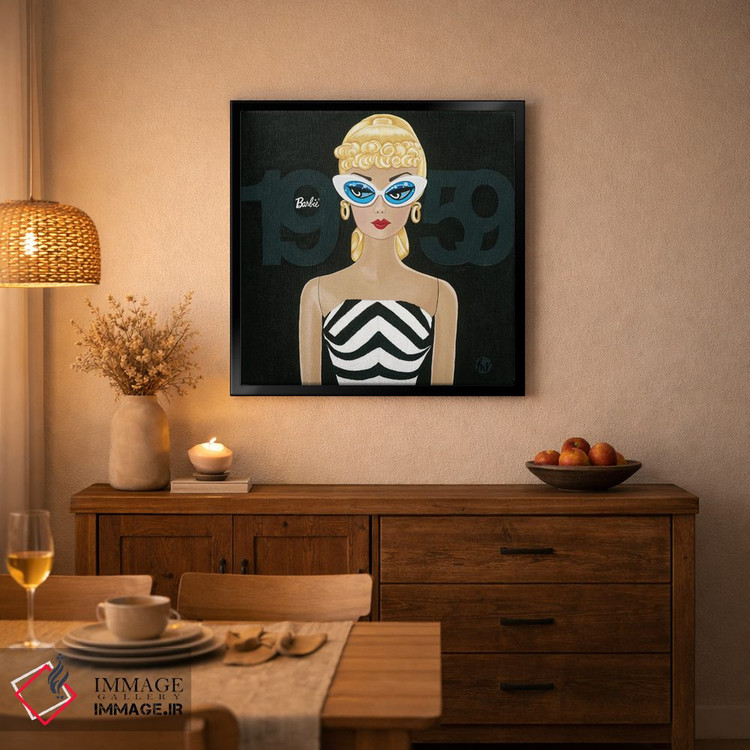 تابلو دکوراتیو عروسک باربی من ۱۹۵۹ اثر میشل ولا - D3B