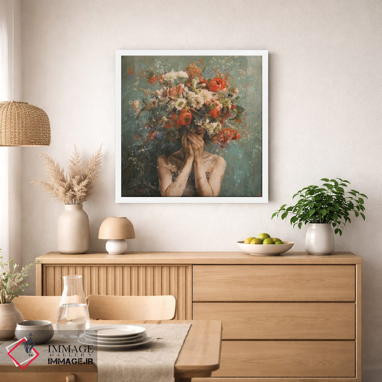 تابلو دکوراتیو چهره گل اثر مارتا وایلی - D2W