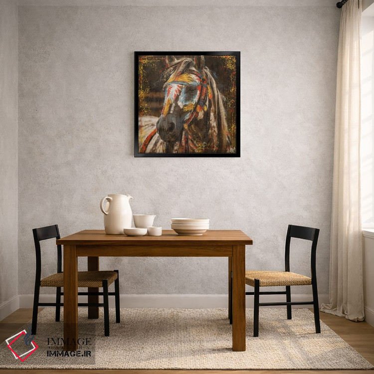 تابلو دکوراتیو اسب جنگی اول اثر مارتا وایلی - D4B
