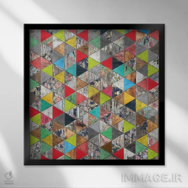 تابلو انتزاعی هنر پاپ وسترن اثر دیه گو تیریگال - نمای قابدار مشکی