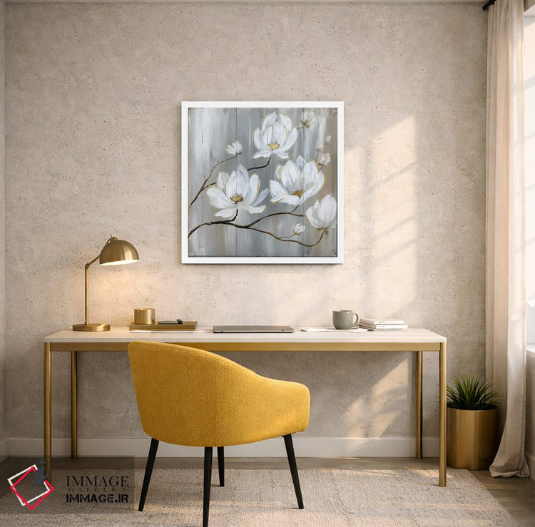 تابلو دکوراتیو تابستان در رنگ های خنثی یک اثر نان - D6W