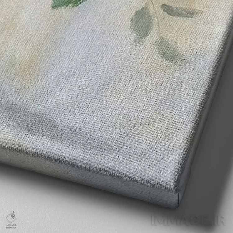 تابلو مدرن دسته گل کارولین اسپرینگز I اثر نان - نمای نزدیک بافت بوم
