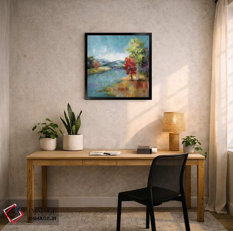 تابلو دکوراتیو چمنزار مرتفع اثر نان - D6B