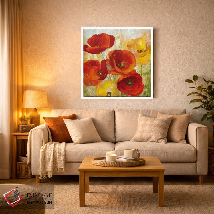 تابلو دکوراتیو چمنزار شکوفا I اثر نان - D2W
