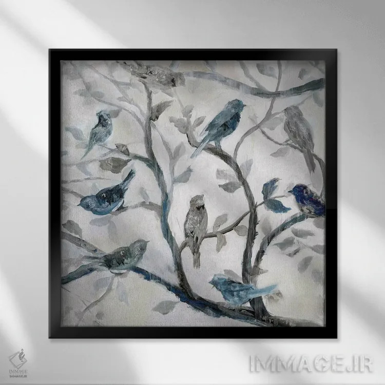 تابلو مدرن آواز صبحگاهی II اثر نان - نمای قابدار مشکی