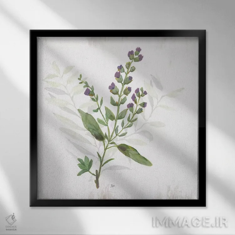 تابلو مدرن باغچه آشپزخانه II اثر نان - نمای قابدار مشکی