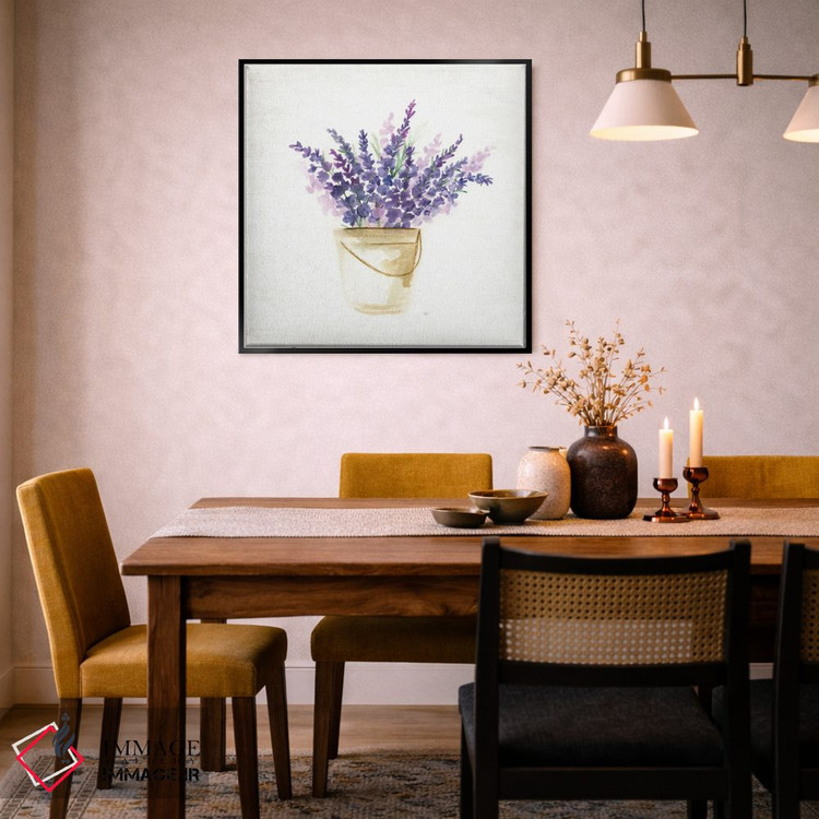 تابلو مینیمال سطل اسطوخودوس I اثر نان - D6B