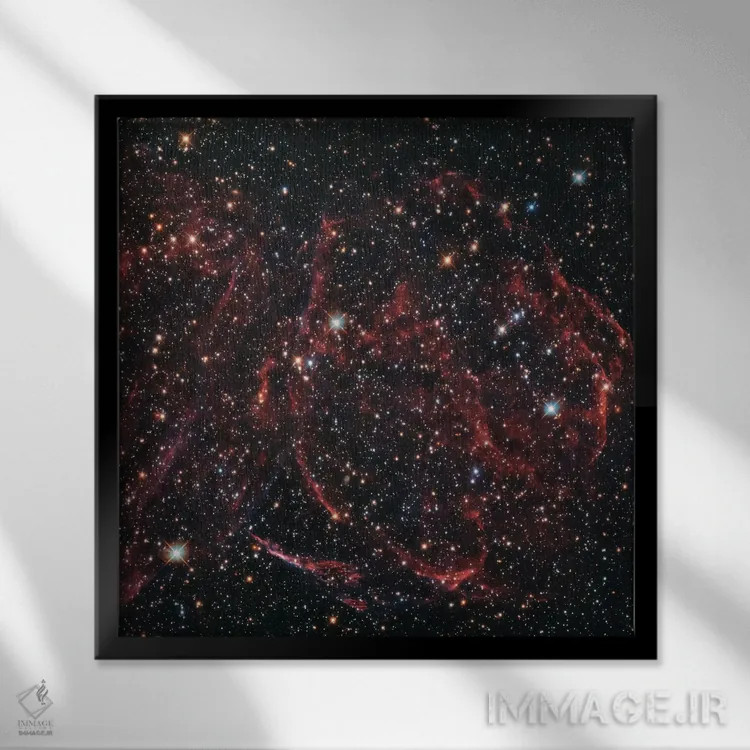 تابلو دکوراتیو یک ستاره ی مرده ، DEM L316A اثر ناسا - نمای قابدار مشکی
