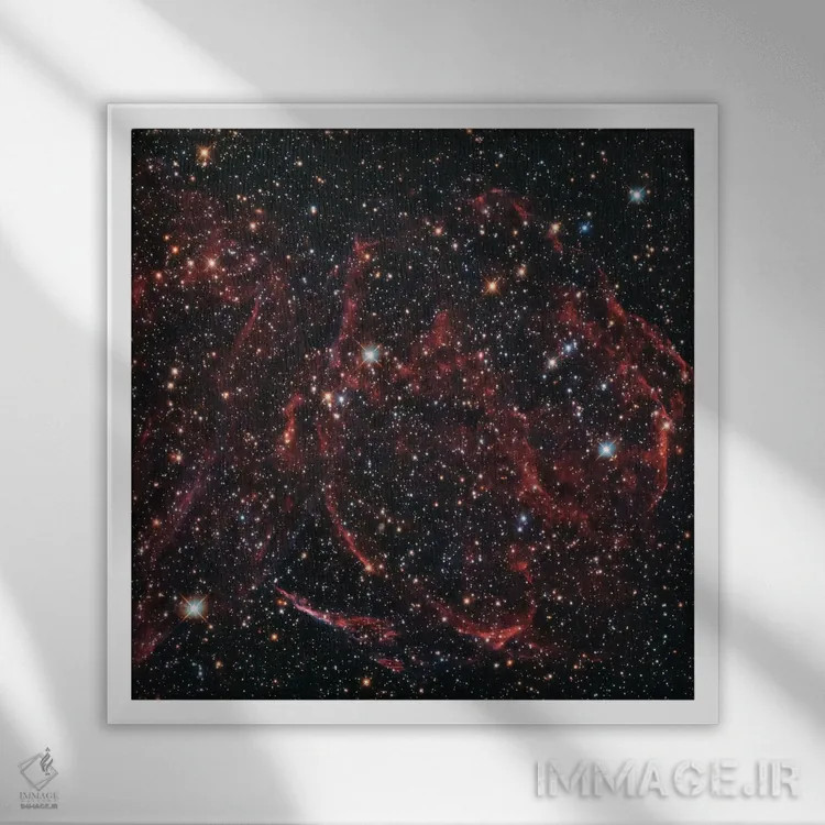تابلو دکوراتیو یک ستاره ی مرده ، DEM L316A اثر ناسا - نمای قابدار سفید