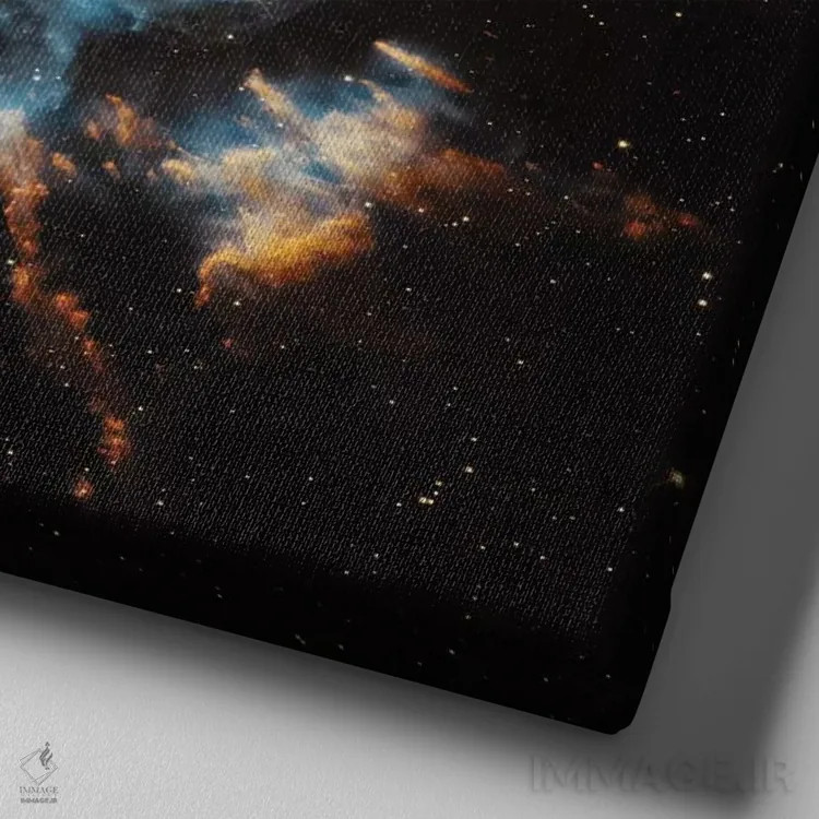 تابلو دکوراتیو تزئین سحابی سیاره ای، NGC 5189 اثر ناسا - نمای نزدیک بافت بوم