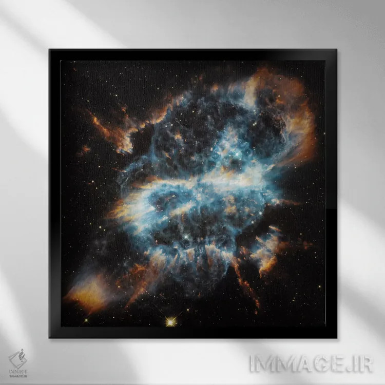 تابلو دکوراتیو تزئین سحابی سیاره ای، NGC 5189 اثر ناسا - نمای قابدار مشکی