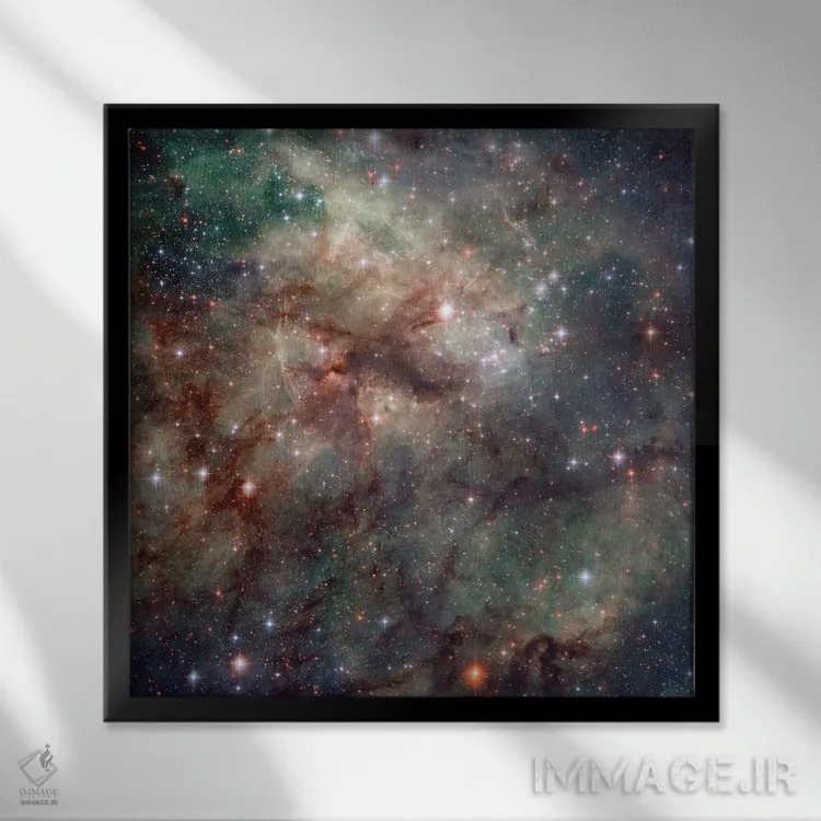 تابلو دکوراتیو نمای نزدیک NGC 2060 و NGC 2070، سحابی تارانتولا اثر ناسا - نمای قابدار مشکی