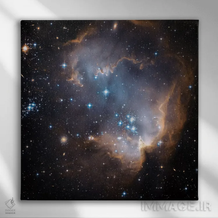 تابلو دکوراتیو ستارگان تازه شکل گرفته، N90، NGC 602 اثر ناسا - نمای روبهرو روی دیوار