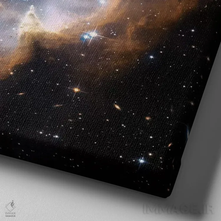 تابلو دکوراتیو ستارگان تازه شکل گرفته، N90، NGC 602 اثر ناسا - نمای نزدیک بافت بوم
