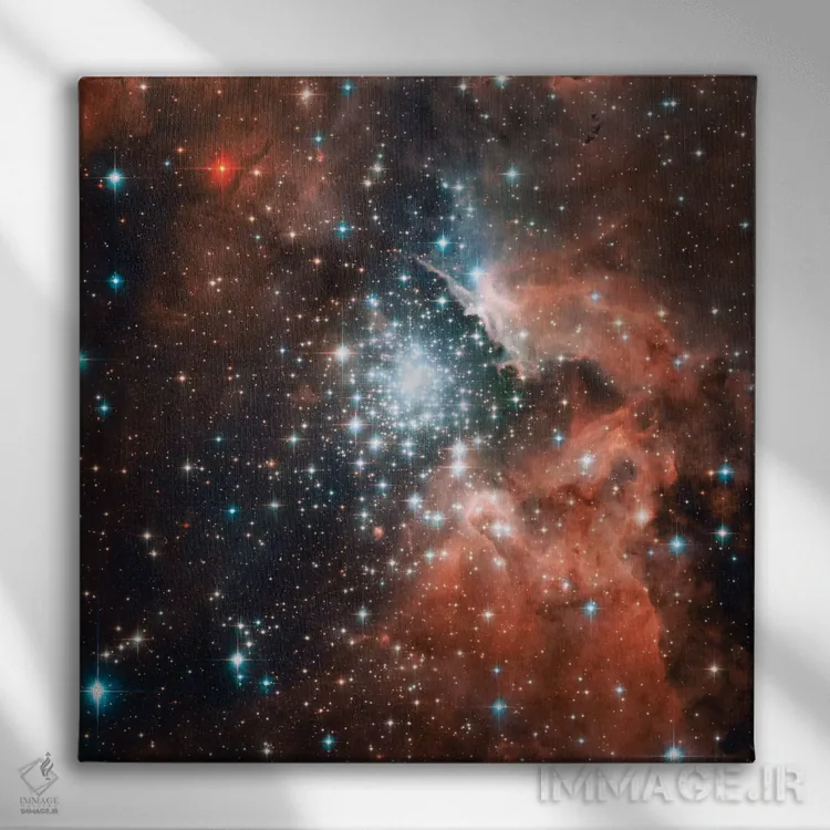 تابلو دکوراتیو NGC 3603 Nebula,خوشه ستاره ای جوان، سحابی NGC 3603 اثر ناسا - نمای روبهرو روی دیوار