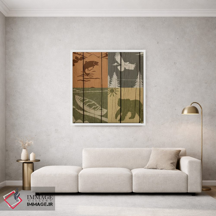 تابلو دکوراتیو مجموعه چهارگانه لاج یک اثر نیکلاس بیسکاردی - D1W