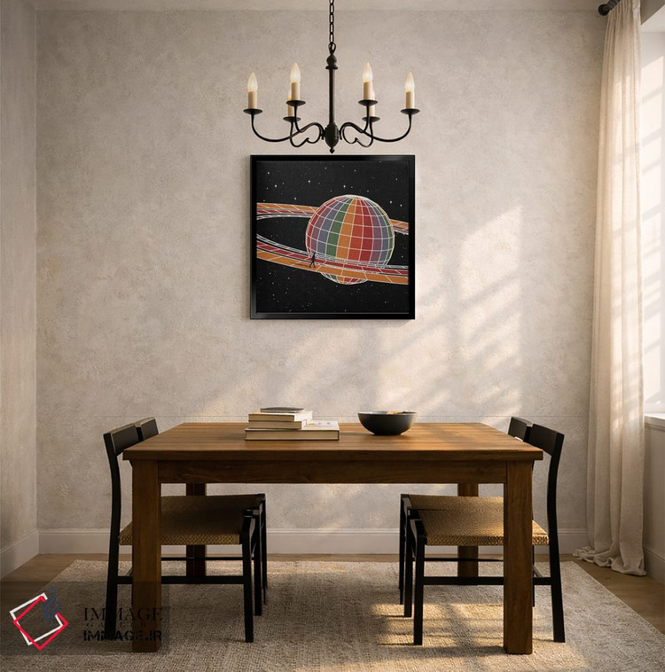 تابلو دکوراتیو زحل سایبری اثر نیبرا ویژوالز - D6B