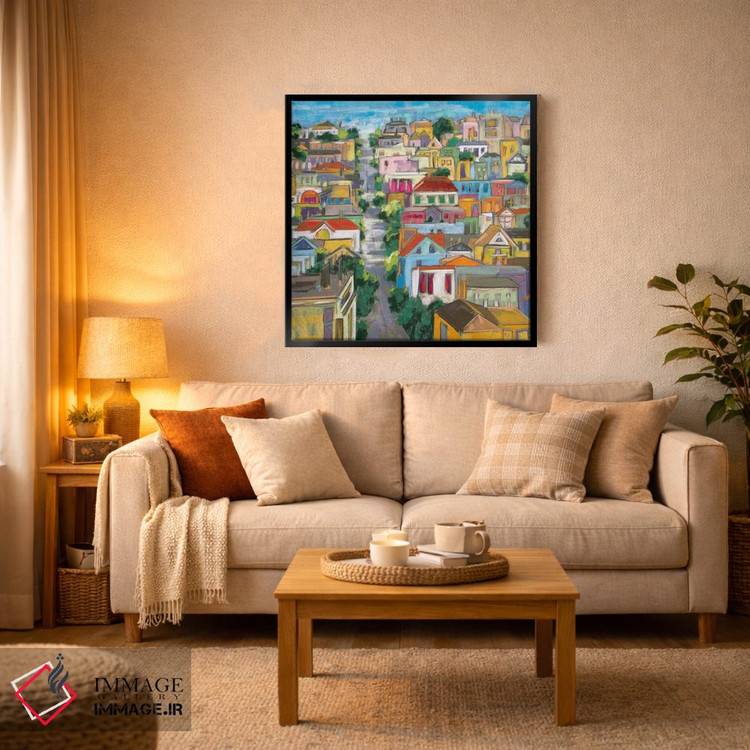 تابلو دکوراتیو رنگ های شهر شماره ۶ اثر جنیفر گاردنر - D4B