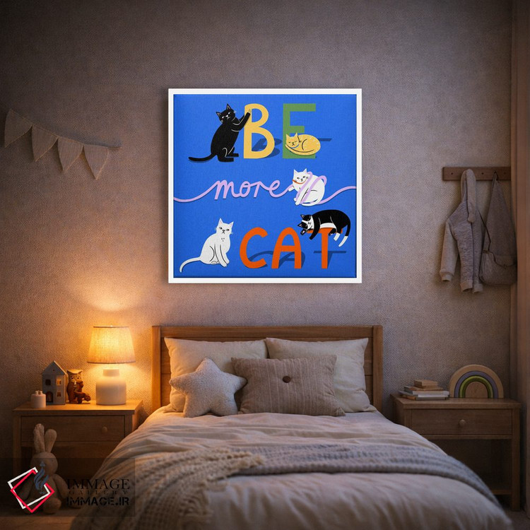 تابلو دکوراتیو مثل گربه باش اثر نت الیس - D1W