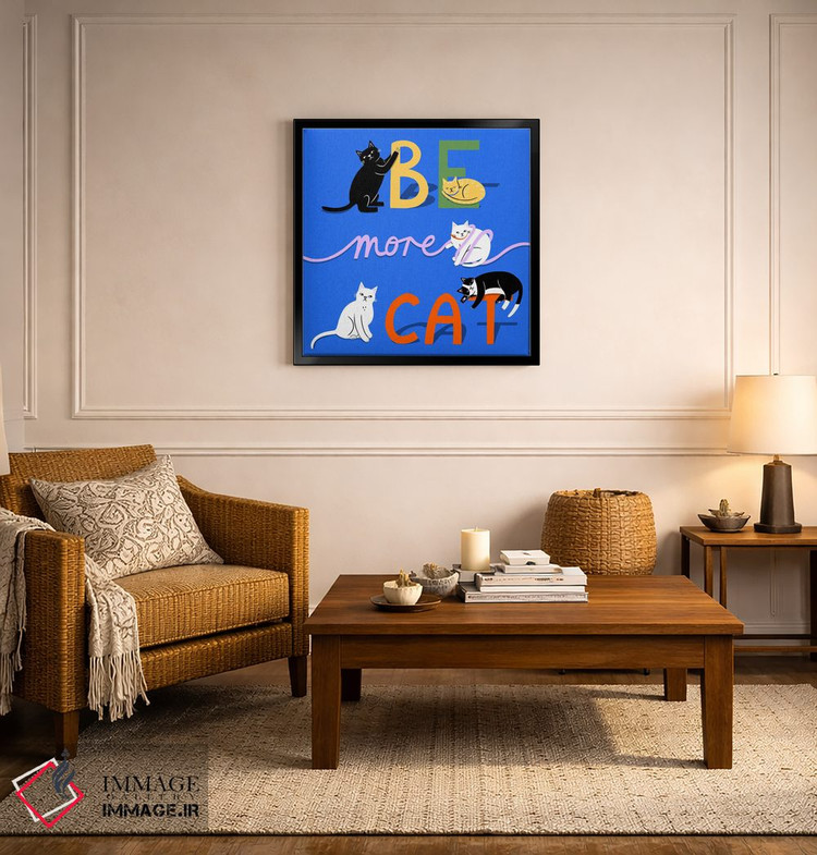 تابلو دکوراتیو مثل گربه باش اثر نت الیس - D6B