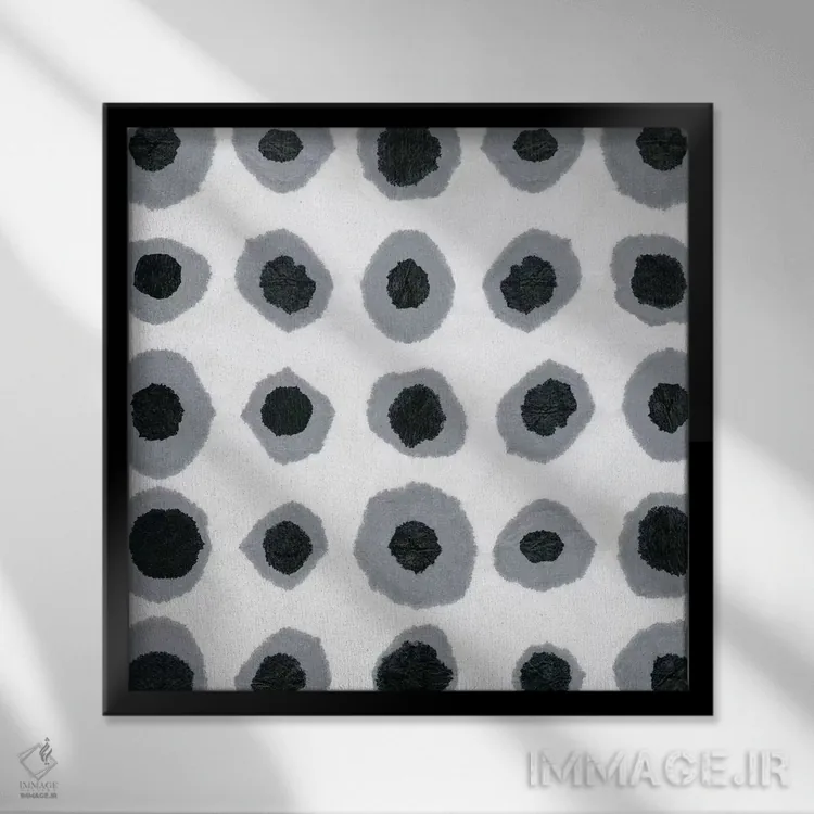 تابلو مینیمال واترمارک سیاه و سفید IV اثر نانسی گرین - نمای قابدار مشکی