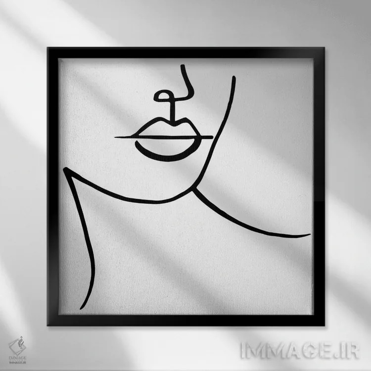 تابلو مینیمال نش اثر نینهول - نمای قابدار مشکی