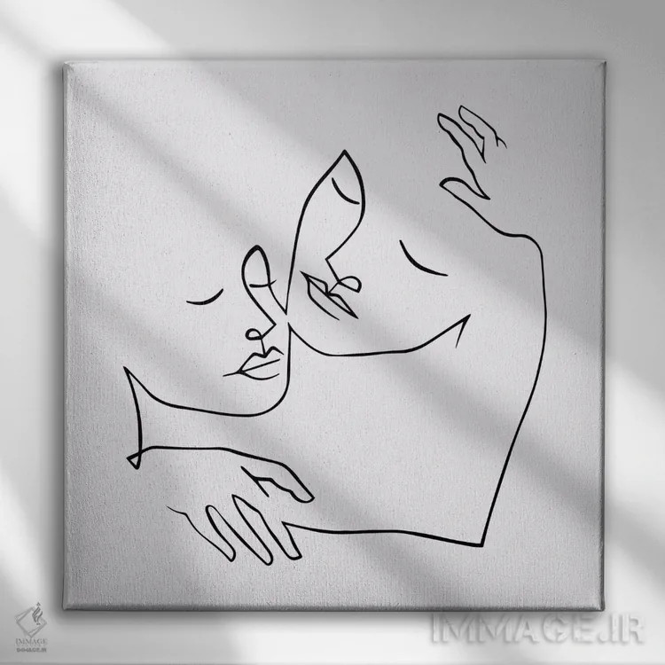 تابلو مینیمال عشق بی پایان اثر نینهول - نمای روبهرو روی دیوار