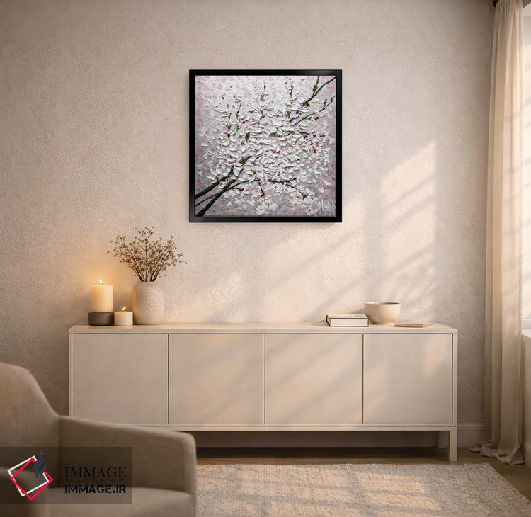 تابلو دکوراتیو گلبرگ ها در آسمان اثر ندا خطیب - D6B