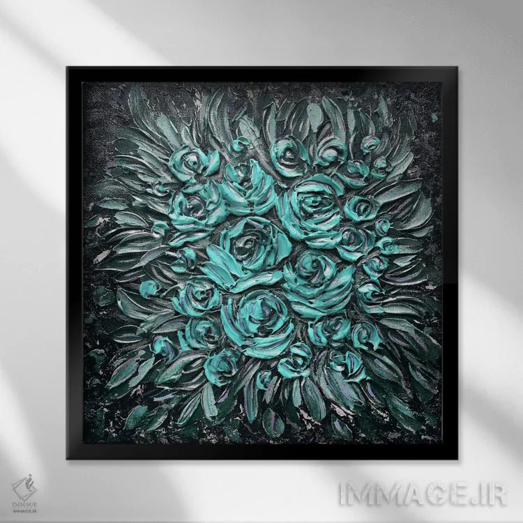 تابلو دکوراتیو برای همیشه مال تو اثر ندا خطیب - نمای قابدار مشکی