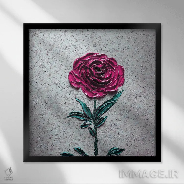 تابلو دکوراتیو زیبایی جسورانه اثر ندا خطیب - نمای قابدار مشکی