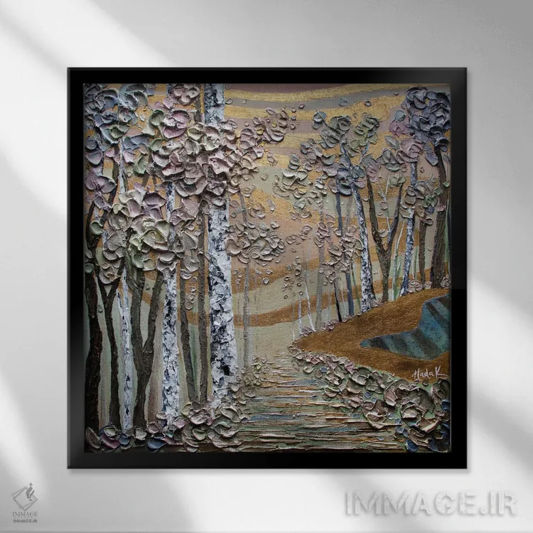 تابلو دکوراتیو درخشش درونی اثر ندا خطیب - نمای قابدار مشکی