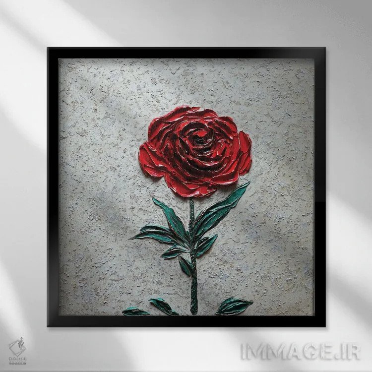 تابلو دکوراتیو زیبایی جسورانه اثر ندا خطیب - نمای قابدار مشکی