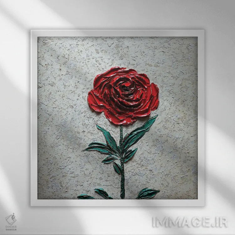تابلو دکوراتیو زیبایی جسورانه اثر ندا خطیب - نمای قابدار سفید