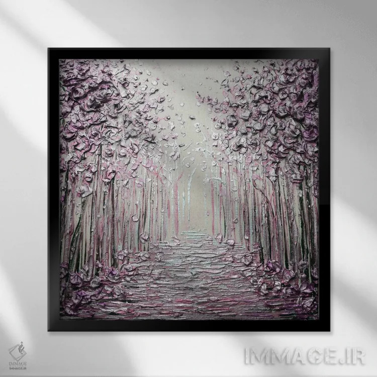 تابلو دکوراتیو دوست داشتنت اثر ندا خطیب - نمای قابدار مشکی