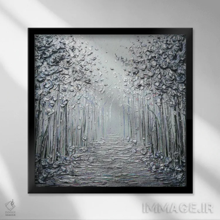 تابلو دکوراتیو دوست داشتنت اثر ندا خطیب - نمای قابدار مشکی