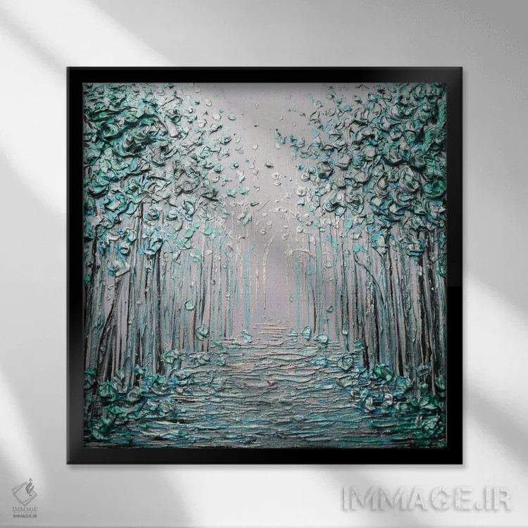 تابلو دکوراتیو دوست داشتنت اثر ندا خطیب - نمای قابدار مشکی