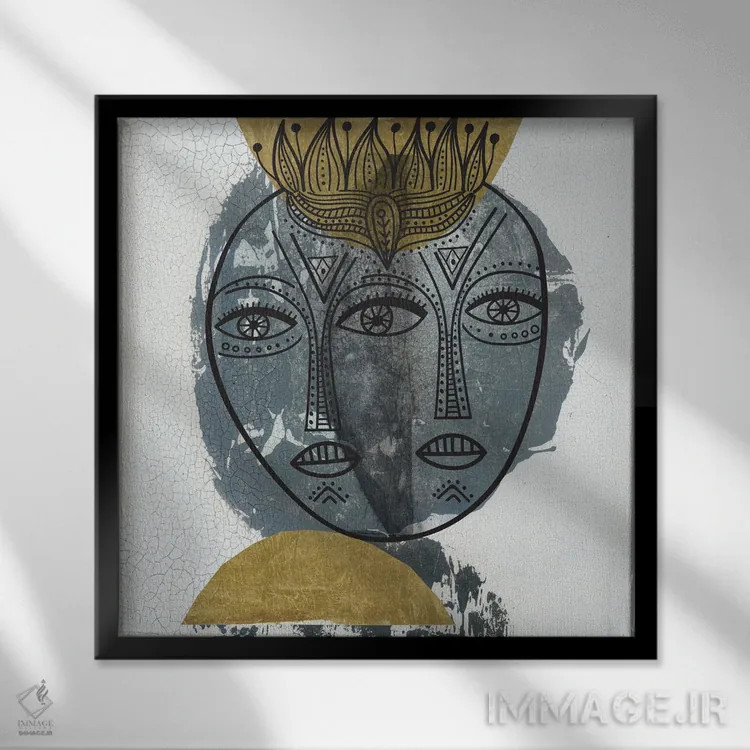 تابلو انتزاعی چشم بینای همگان اثر نیکی چو - نمای قابدار مشکی