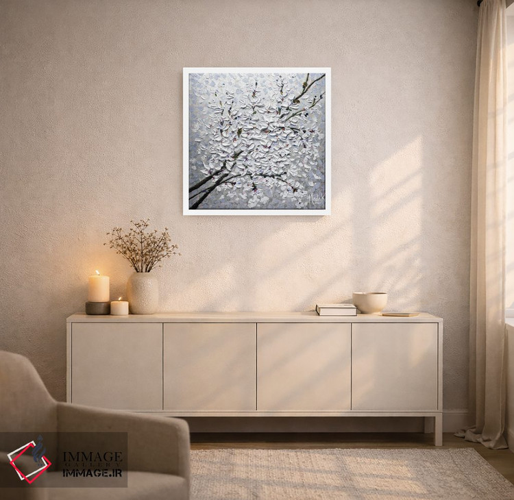 تابلو دکوراتیو گلبرگ ها در آسمان اثر ندا خطیب - D5W