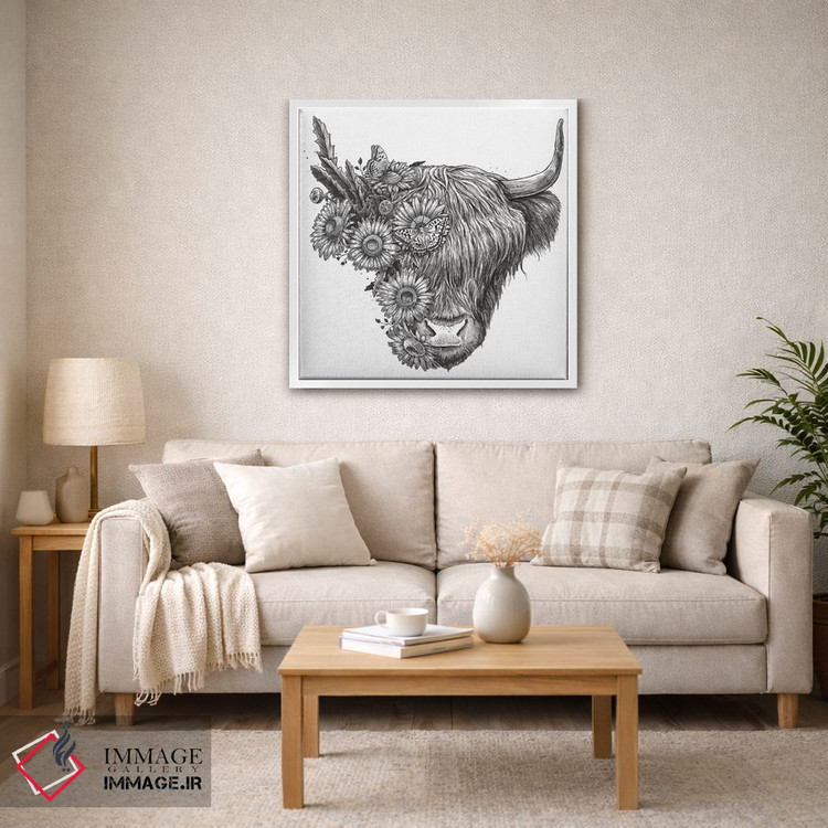 تابلو دکوراتیو گاو گلدار اثر نیکیتا کورنکوف - D2W