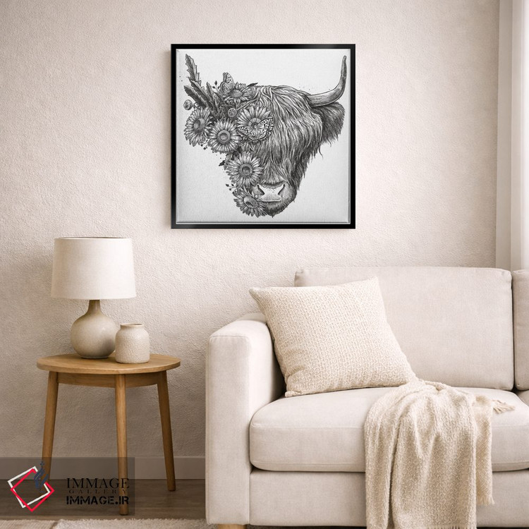 تابلو دکوراتیو گاو گلدار اثر نیکیتا کورنکوف - D5B