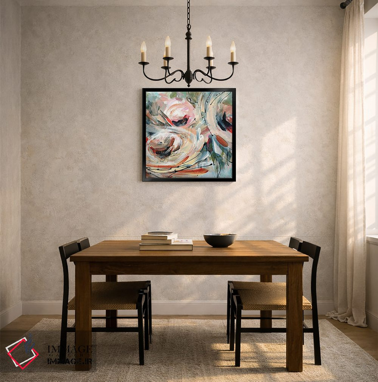 تابلو انتزاعی جای خوشحال کننده اثر نیکول ویکمن - D6B