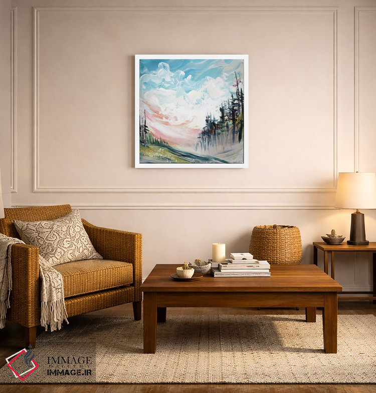 تابلو انتزاعی بیایید کمی بمانیم اثر نیکول ویکمن - D5W